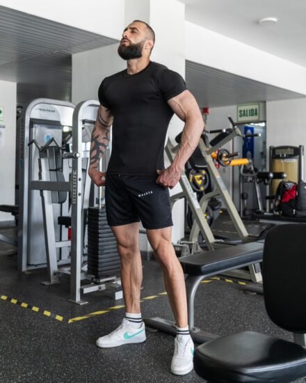 Polo Negro Suplex para hombre 