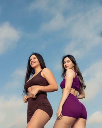 Top Morado Set Sculp para Mujer