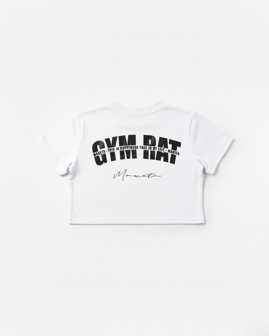 Crop Blanco Gym Rat | Mujer - Imagen 2