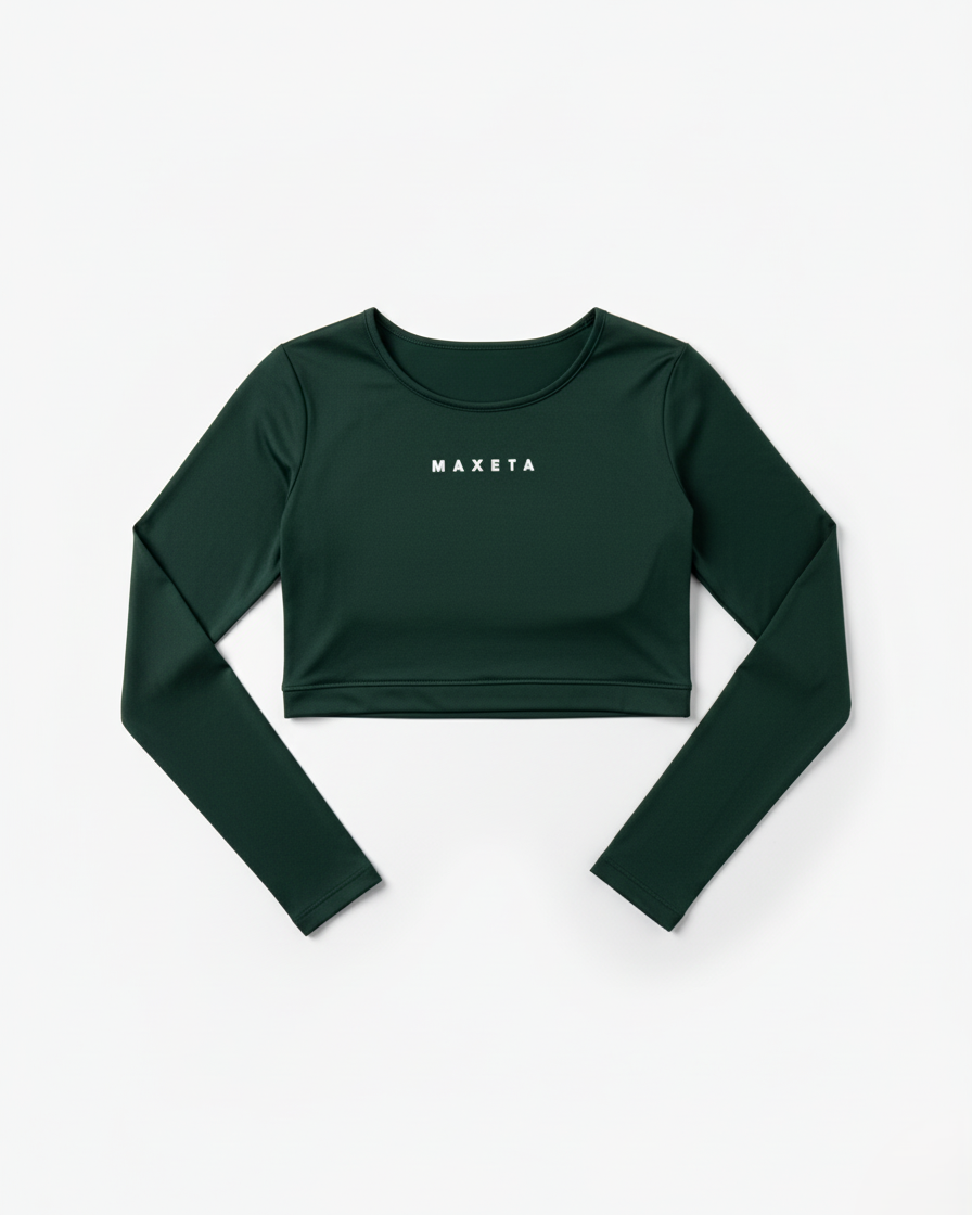 Crop Verde Compression | Mujer