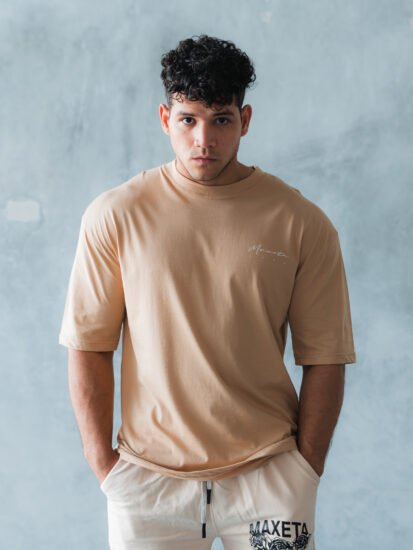 Polo Beige Gym Rat para Hombre