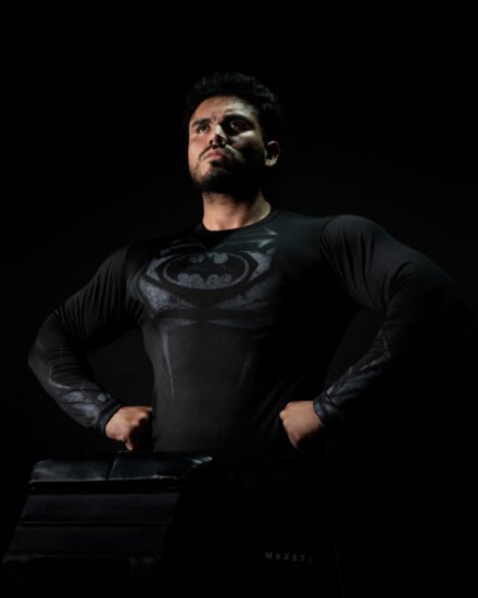 Polo Negro Batman Compresion para Hombre