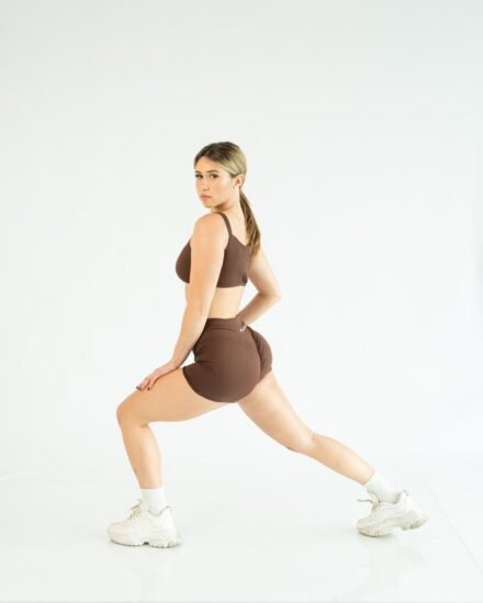 Short Marron Set Sculp para mujer