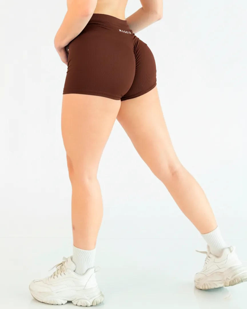 Short Marron Set Sculp | Mujer