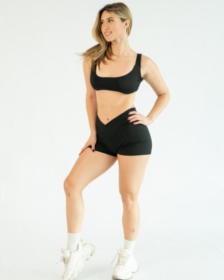 Short Negro Set Sculp para mujer