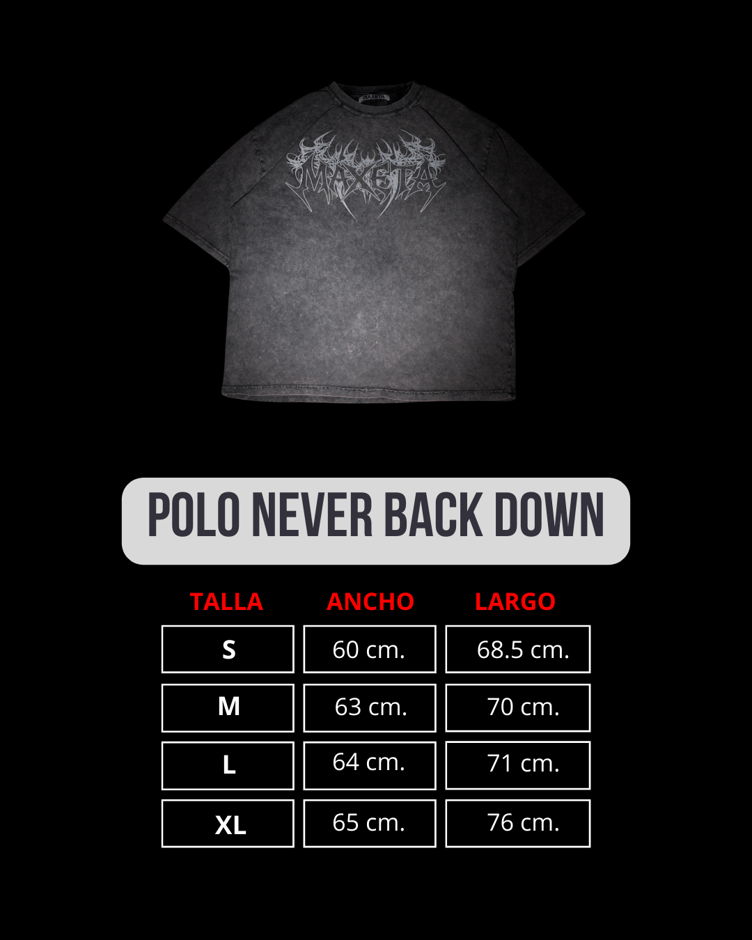 Polo Plomo Never Back Down | Hombre - Imagen 4