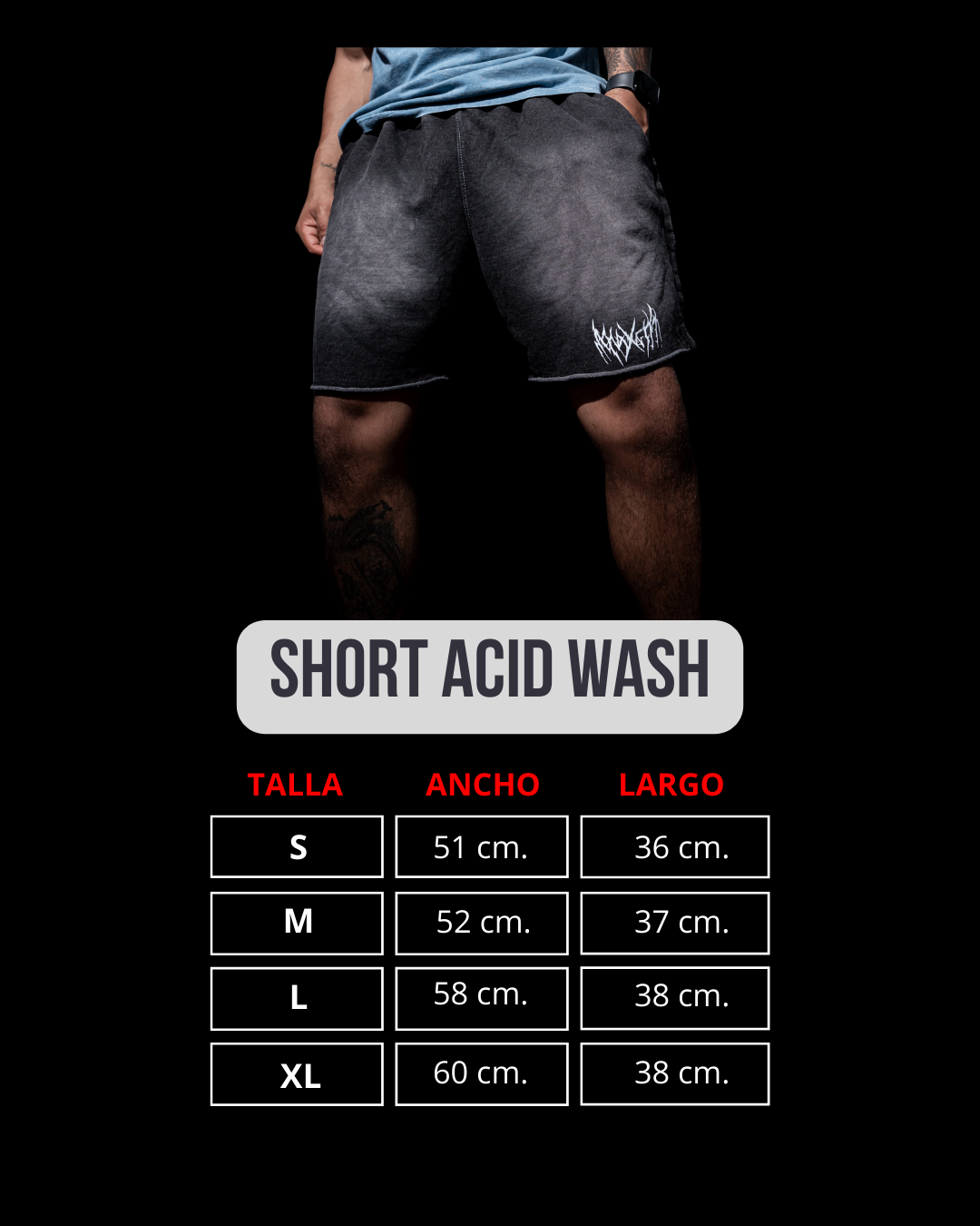 Short Cenizo Acidwash | Hombre - Imagen 4