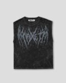 Crop Negro Acidwash | Hombre